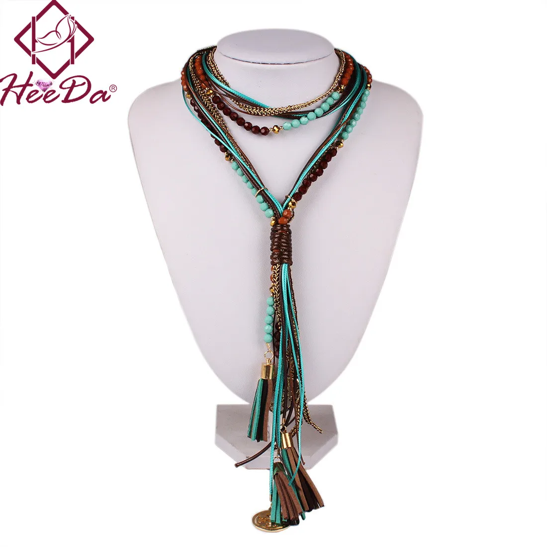 Heeda, новинка, Женская милая подвеска в форме банта для ожерелья, винтажный изящный свитер в стиле бохо, цепочка, модный тренд,, украшение на шею