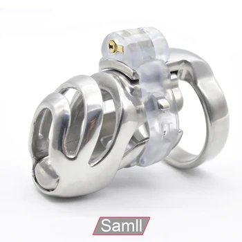 

316L Stainless Steel Small Male Chastity Devices With Stealth New Lock Penis Ring Men's Cock Cage Fetish Chastity Belt For Men