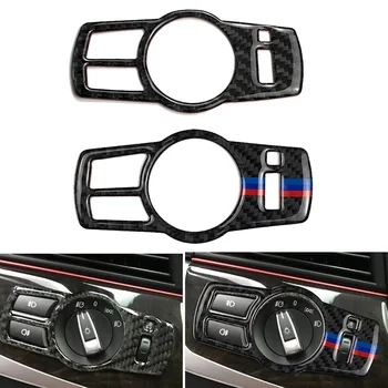 

Carbon Fiber Headlight Switch Button Cover Sticker Trim For BMW 5 Series F10 F07 F01 F25 F26 X3 X4 (10-2017) Left Hand Drive