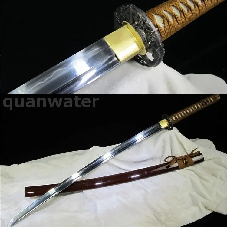 

41' 1095 CARBON STEEL CLAY TEMPERED SHARP BLADE JANPANESE SAMURAI SWORD KATANA SPECIAL FOR IRON WIRE CUTTING