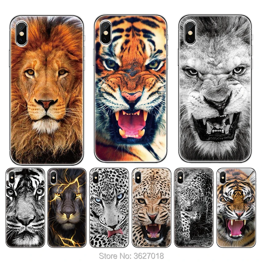 iphone XS9pcs.jpg Cool Lion Tiger leopard