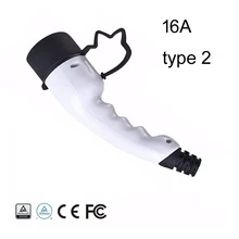 EV plug EVSE Electric car Charger Type 2 level 2 16A female 110-250V multicomp three phase