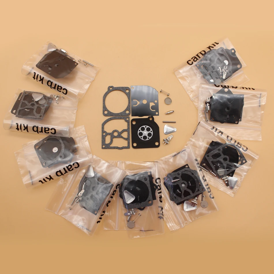 

10Pcs/lot Carburetor Repair Kit Fit HUSQVARNA 55 51 49 45 Jonsered 2041 2045 2050 Chainsaw Parts Zama RB45 NEW