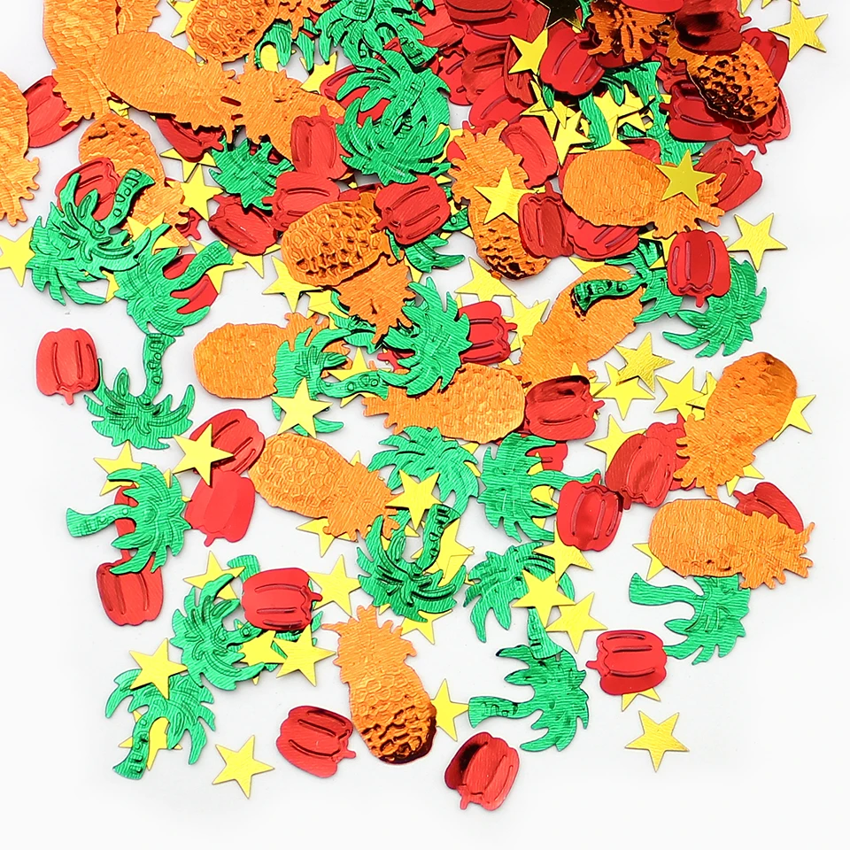 Huadodo 15 г/пакет яркие тропические фрукты Конфетти Тема стола декора для вечеринки, дня рождения Свадебные украшения