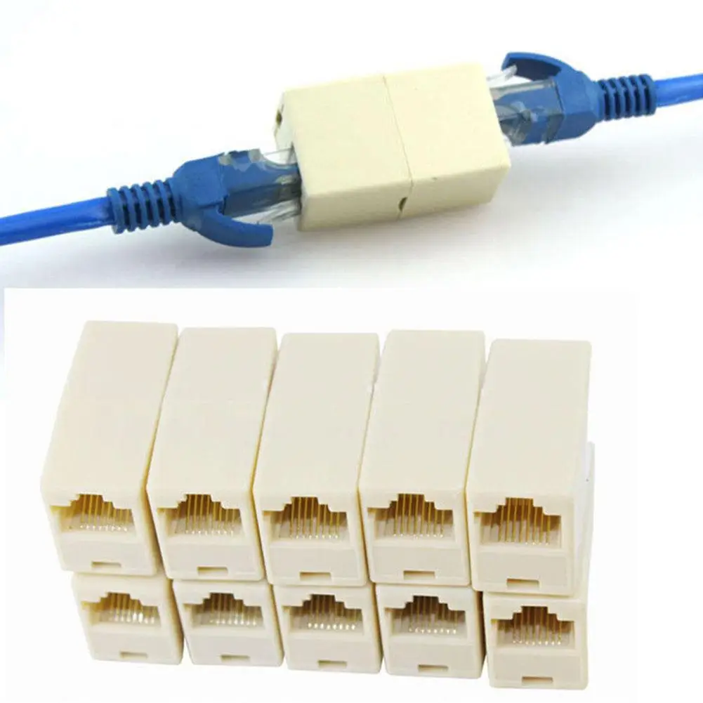 

5Pcs LAN Ethernet Network RJ45 Splitter Plug Adapter Cable Extension Connector LAN Ethernet Network RJ45