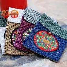 10 шт ручной работы Этнические Ретро льняные вышитые Чехлы для мобильного телефона