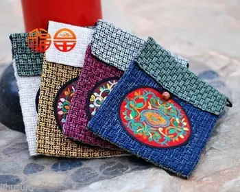 

Wholesale 10PCS HANDMADE Ethnic retro FLAX EMBROIDER PHONE POUCHE Cell Phone Case