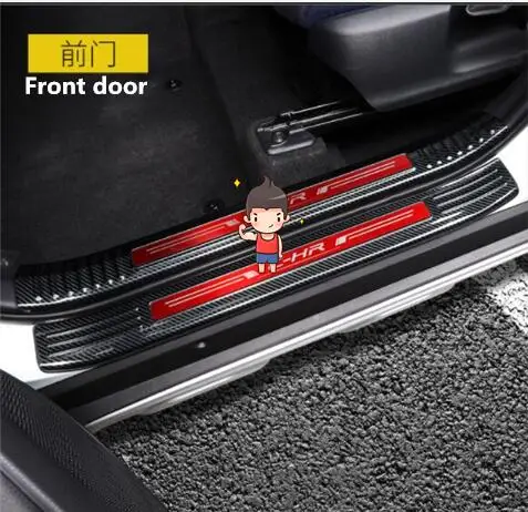 

For TOYOTA C-HR modified threshold bar C-HR stainless steel carbon fiber door trim trim accessories interior trim