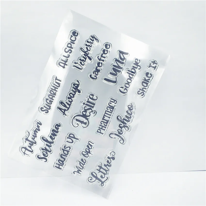

Wholesale Transparent Clear Stamps Sentiment words Silicone Seals Roller Stamp DIY scrapbooking photo album/Card Making