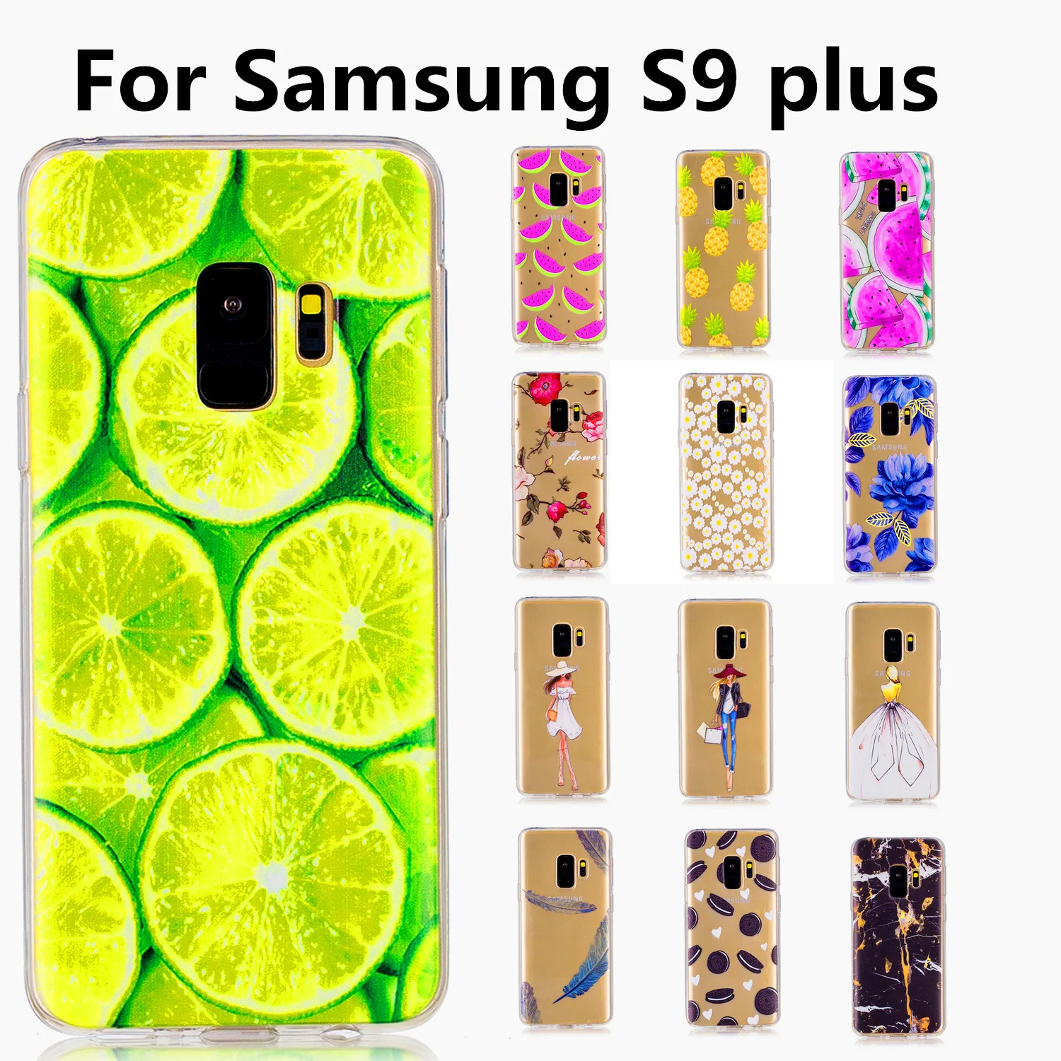 Цветной чехол-бампер для samsung Galaxy S 9 S9 PLUS прозрачный силиконовый чехол из ТПУ