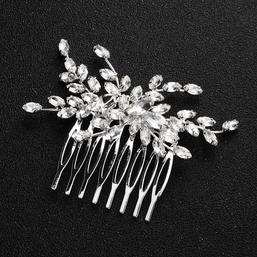 Best Selling Silver Hair Comb Fashion Rhinestone Hair Accessories Prom