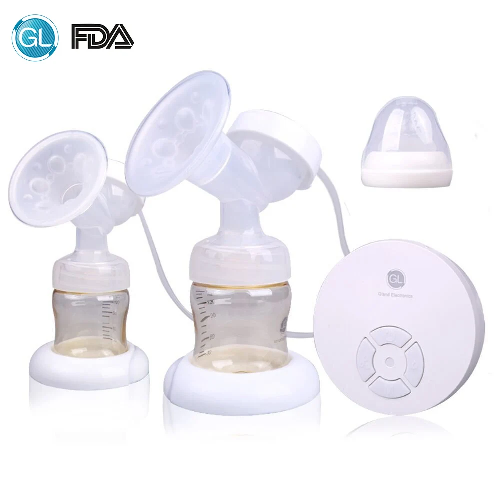 

GL Electric Double Breast Pump Milk Extractor Breastfeeding Pump Powerful FDA Approved 160ml Baby Feeding Bottle With Free Gift