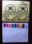 <+> Детский набор для рисования Color Sand 15x21см желтая наклейка с 9 пакетами цветного песка ①