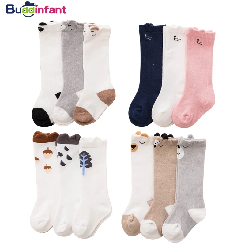

3pairs/lot Baby Long Socks Animals Rainy Cat Panda Soft Warm Cotton Sock Knee High Newborns Infant Clothing Accessories Set 2018