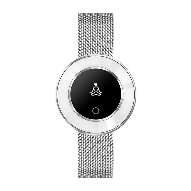 Silver Steel Microwear X6 Смарт Браслет Женские сердечного ритма шагомер IP68 Водонепроницаемый смарт-браслет 40 долгого ожидания уведомление Bluetooth - Цвет: Silver Steel