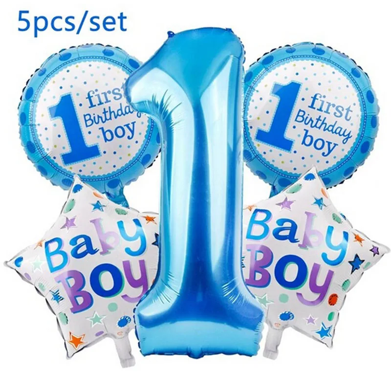 1st День рождения украшения дети конфетти воздушные шары №1 в первую очередь/воздушные шары Фольга шарики Baby Shower для мальчиков и девочки; Дети Подарки для мероприятий