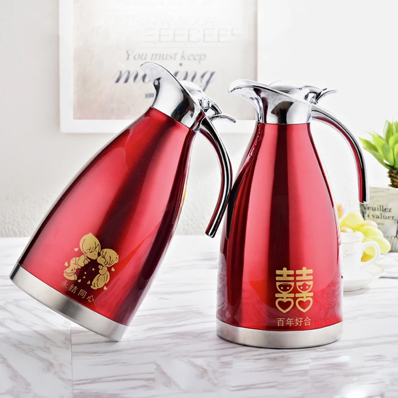 2L Stainless Steel Vacuum Kettle Thermos Insulation 24 Hour Household Chinese Tea Coffee Pot
