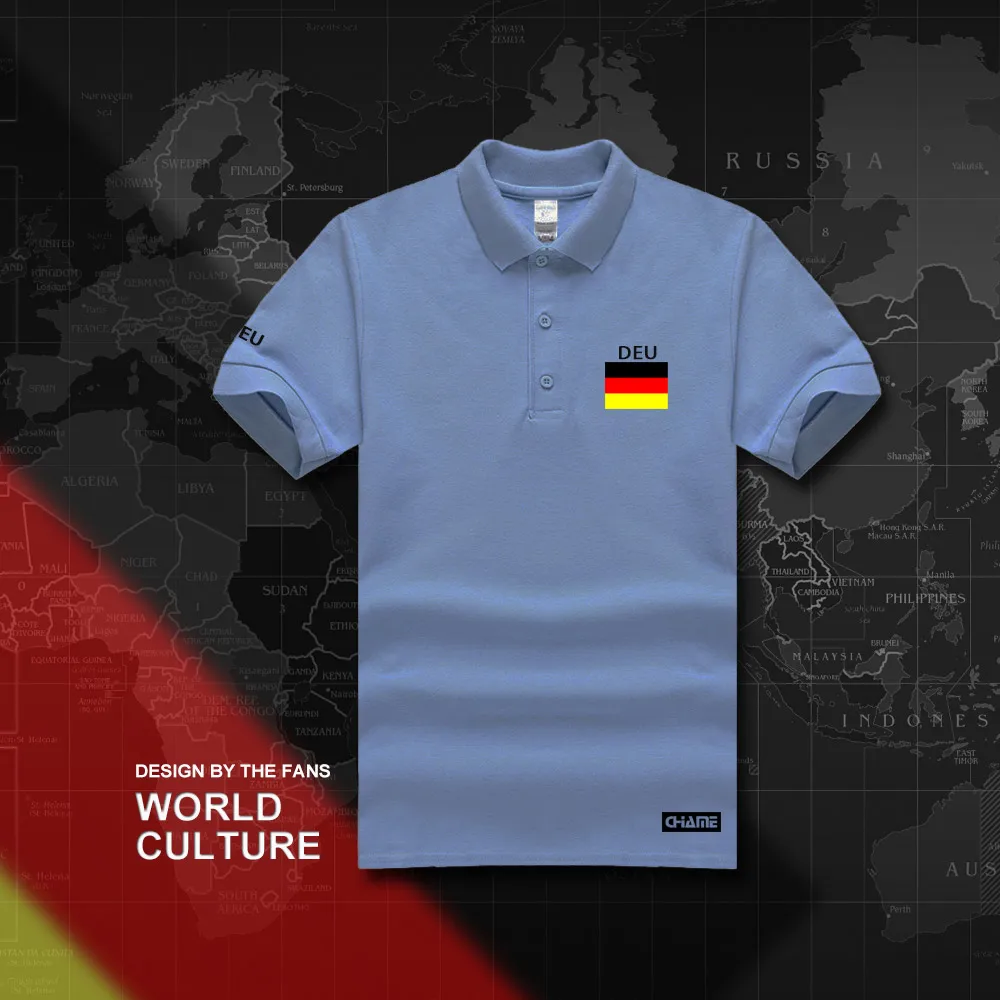 Немецкие Deutschland рубашки поло мужские с коротким рукавом белые бренды с принтом для страны хлопок Национальный флаг команда Новая мода