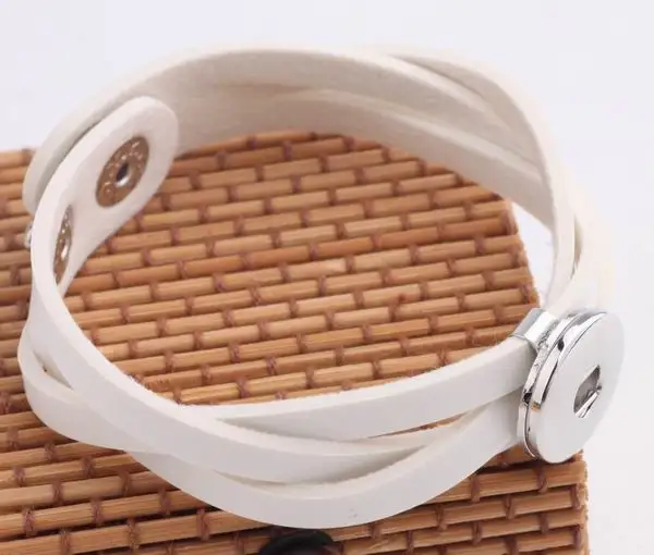 

Diy Diy Snaps Button Jewelry Black Leather Braid Wrap Snap Bracelet Metal Press Buttons Charm Jewelry Free ePacket Ship