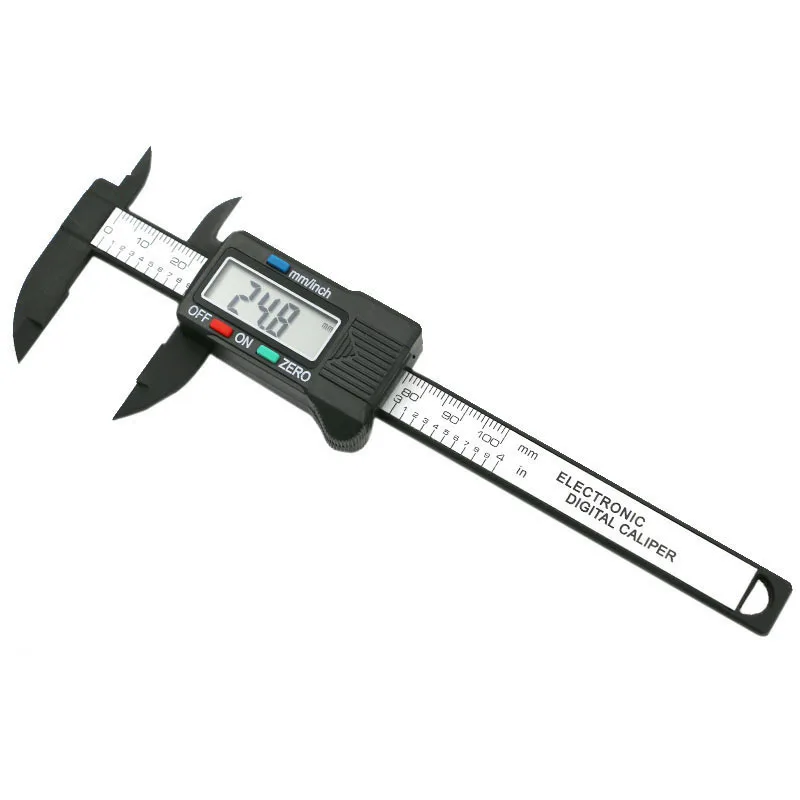 0-100/150 мм цифровой дисплей Пластиковый штангенциркуль измерение штангенциркуль цифровой Внутренний и наружный диаметр штангенциркуль - Цвет: 100mm 1-2