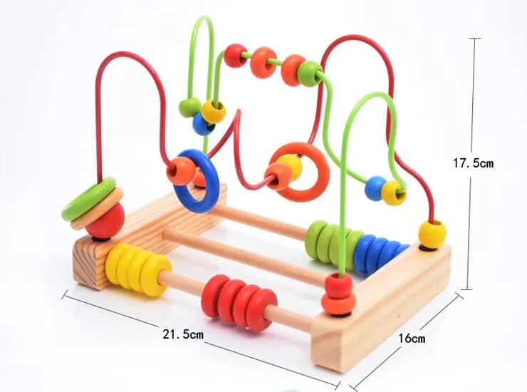 Счетные круги из бисера Abacus проволока лабиринт американские горки Деревянные Монтессори материалы игрушки для детей математические игрушки для детей