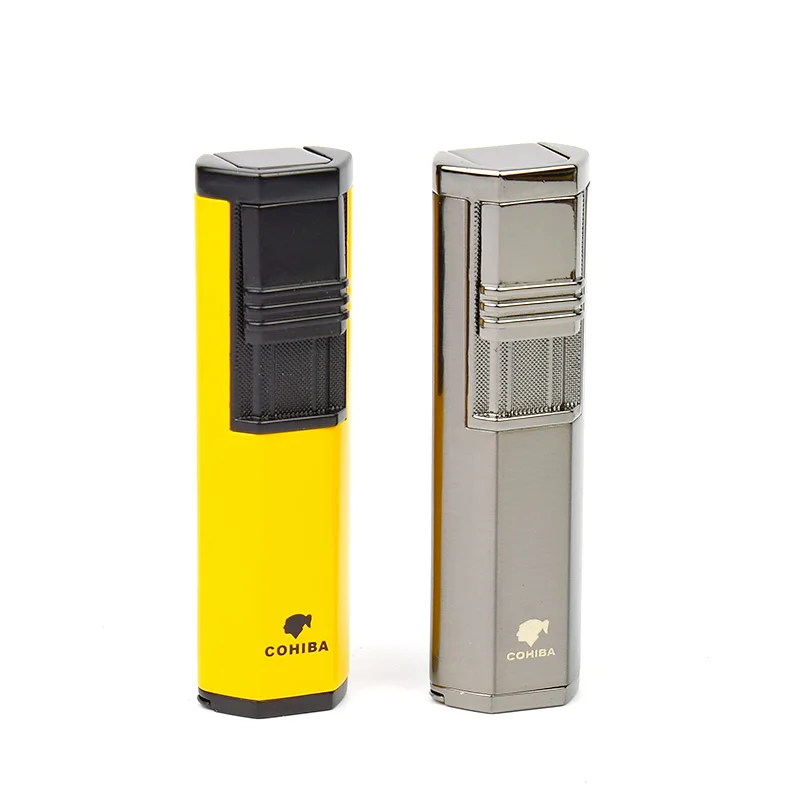 COHIBA зажигалка с двойной струей пламени и сигары пробойник лучшая Бутановая