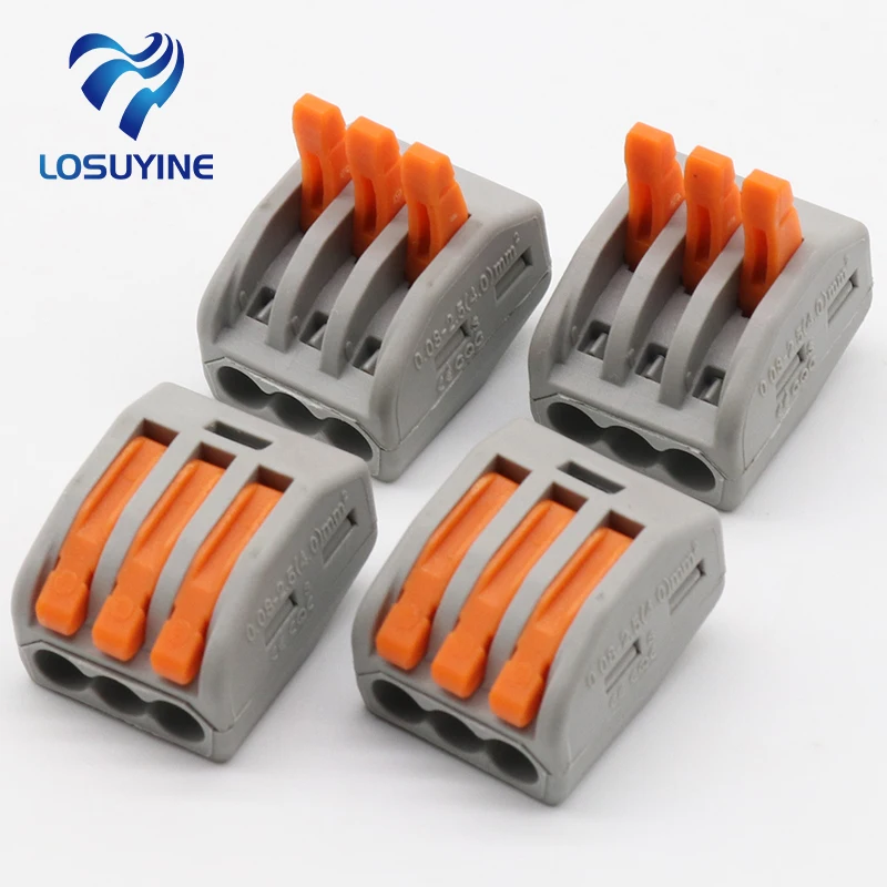 

10pcs 222-413 connector PCT-213 3P Universal Compact Wire Connector Conductor Terminal Block