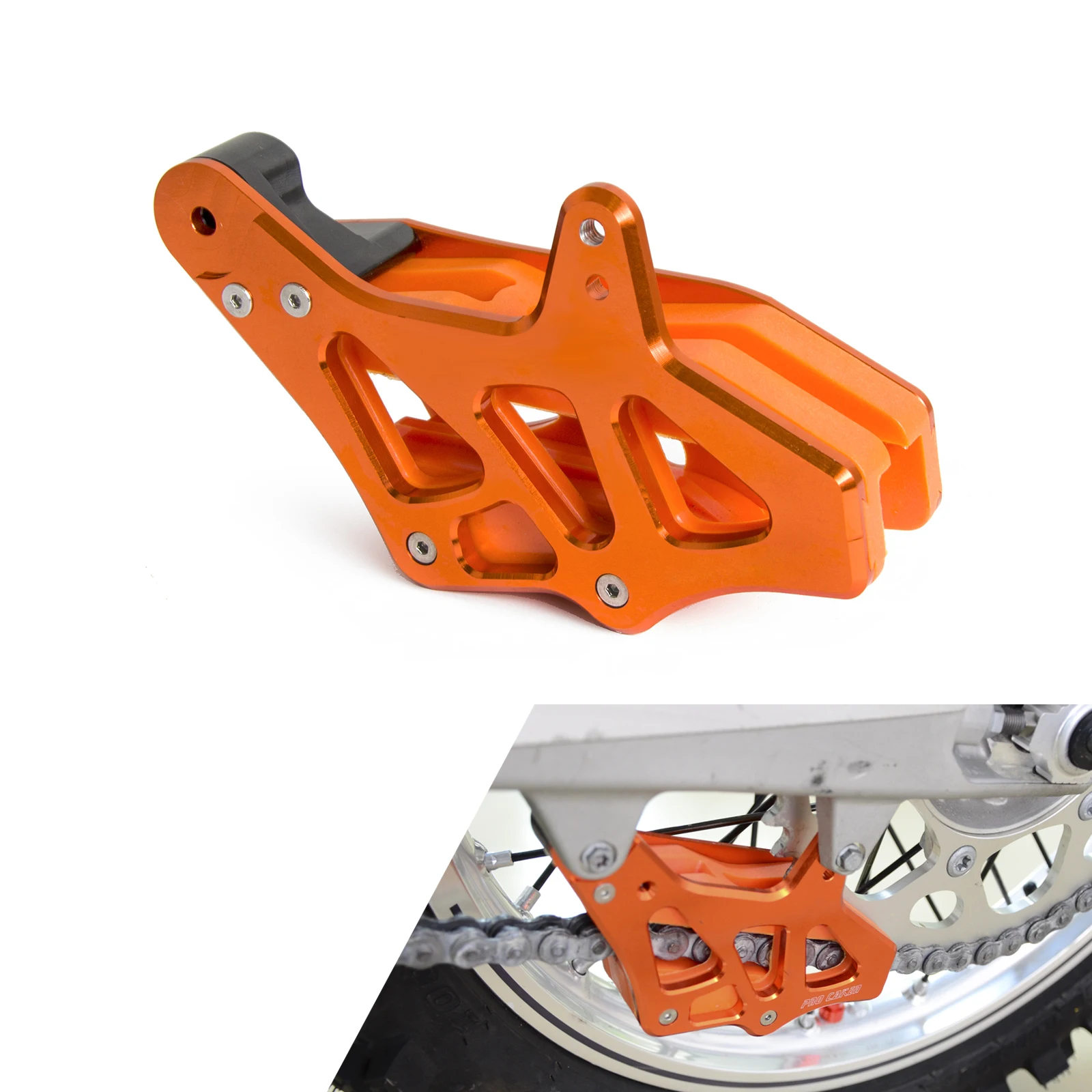 Swingarm Chain Slider kit CNC Chain Guard Guide Brake Hose Clamp For KTM 125 200 250 300 350 450 SX SXF XC 2012-