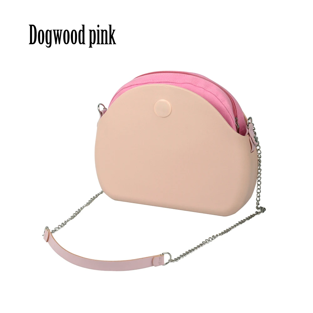 Tanqu New O bag moon light Body with long chain waterproof inner pocket bag rubber silicon O moon light Obag women handbag - Цвет: dogwood pink