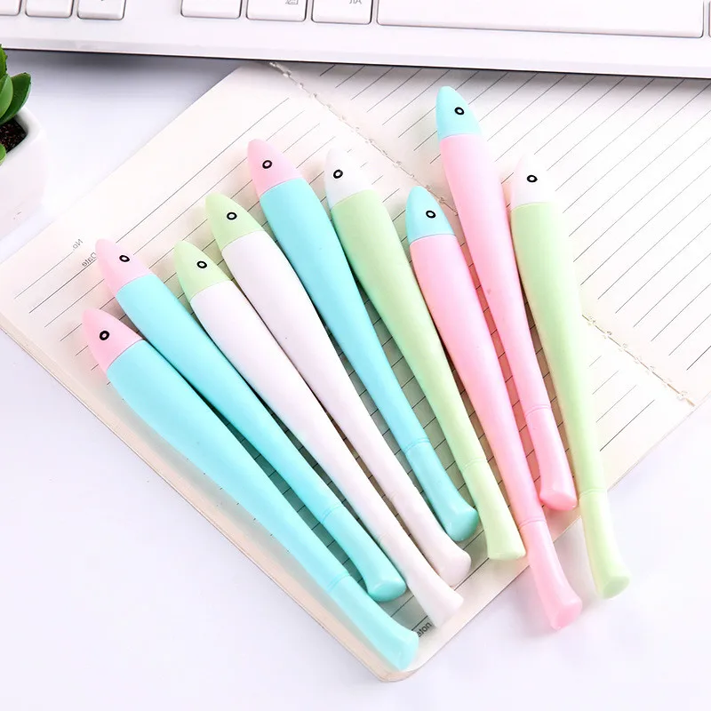 

24 Pcs Japanese and Korean Cute Cartoon Fish Modeling Neutral Pen Creative Color Pen 0.5 Carbon Black Pen Stationary Wholesale