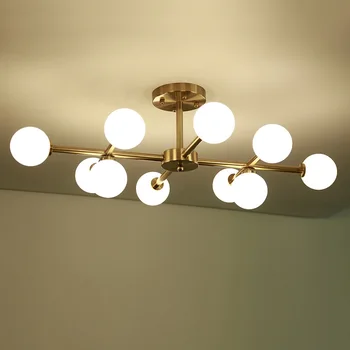

Postmodern personality magic beans glass pendant lamp American living room dining room bedroom modern simple pendant light