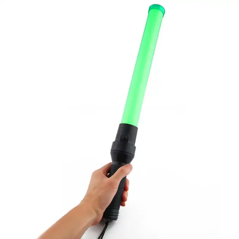 Powerful led flashlight Traffic Safety 3 Modes Traffic Baton Light Fluorescent Sticks by 2 x D batteries #3S27 (3)