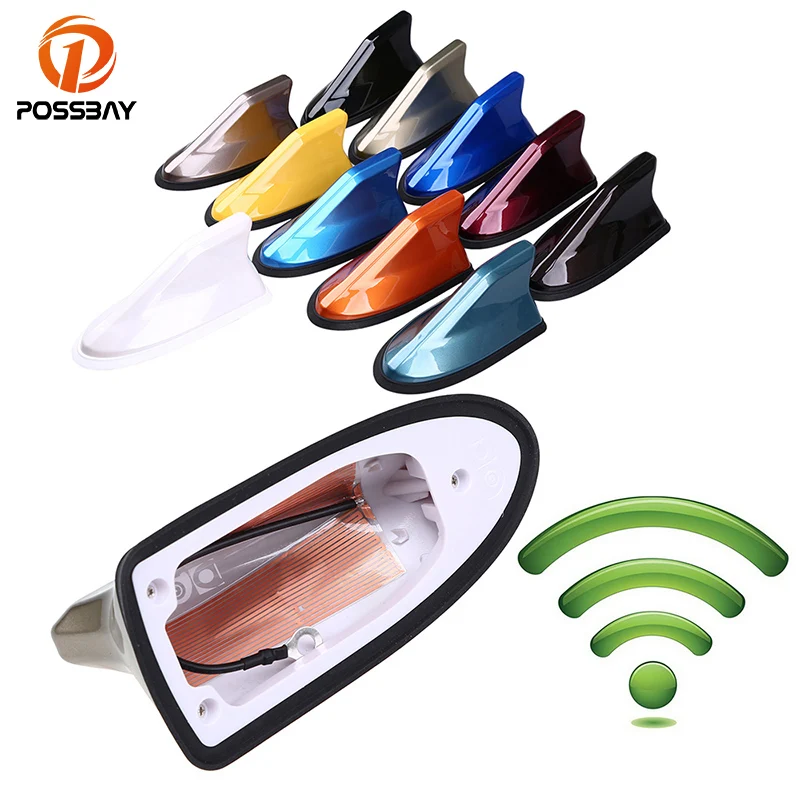 Per molti veicoli Premium SHARK SQUALO TETTO AUTO-AMPLIFICATORE ANTENNA RADIO FM DIN
