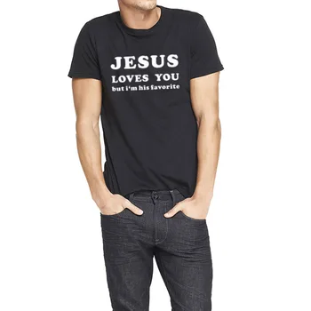 

Mens Jesus Loves You But I'm His Favorite T-Shirts Men Tee