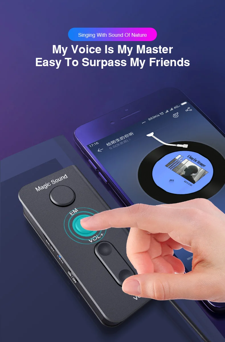 Earphones with Magic voice changer for Phone Live Show Stereo Earphone with Microphone 3.5mm Jack with Sound card voice change (8)