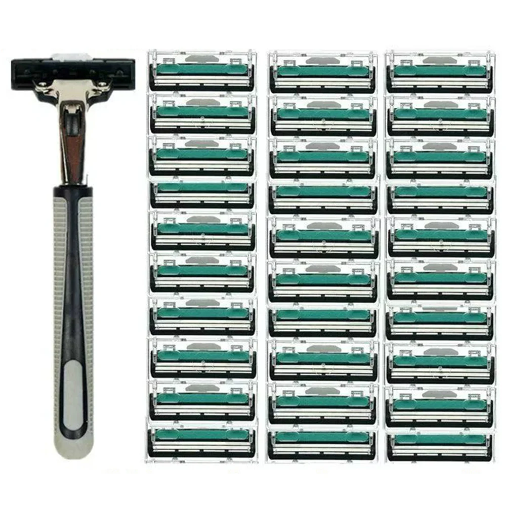 Мужские ручной двойной Shaver_Advanced 1 бритвенная ручка + 30 режущая головка