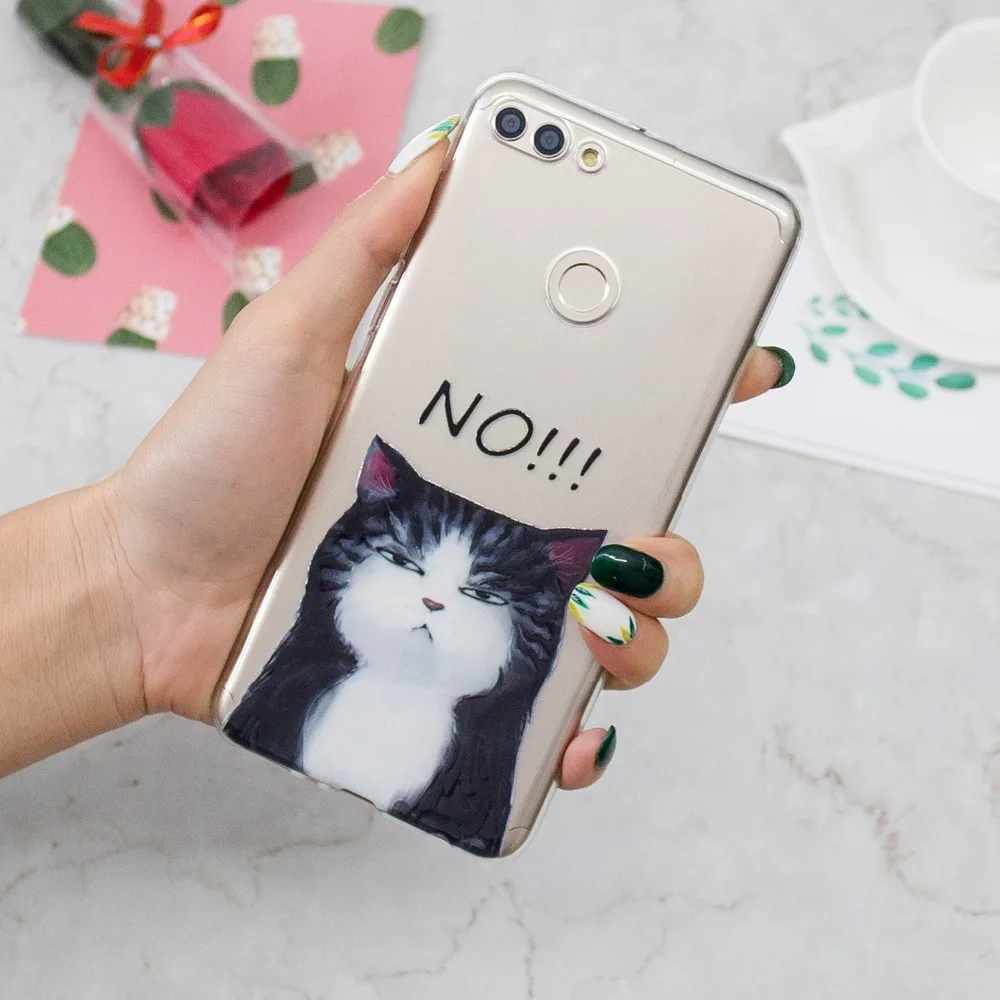 Для Huawei Y9 2018 чехол милый мягкий Силиконовый ТПУ для HuaweiY9 Y92018 Чехлы Мобильный
