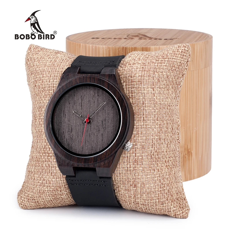 BOBO BIRD Men's Wood Bamboo Wrist watch Antique Unique Design Men Top Brand sport wooden quartz Wrist Watches custom logo