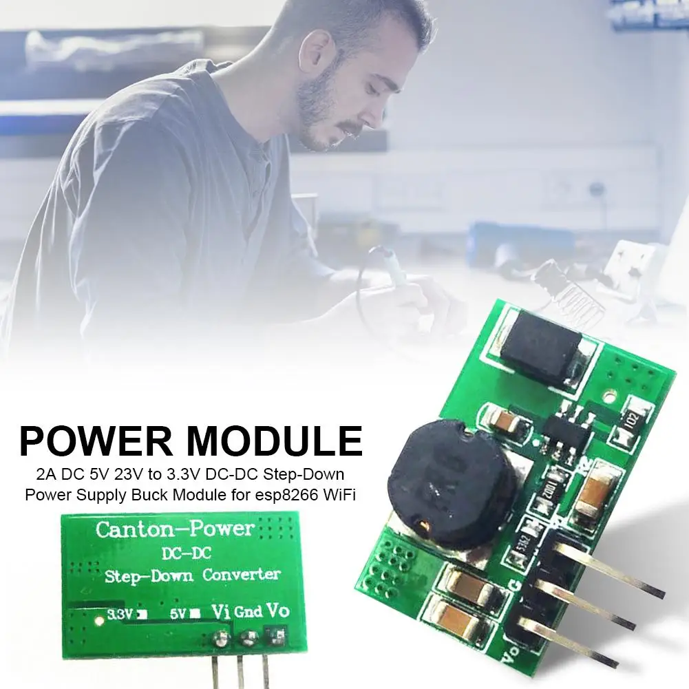 

2A DC 3.5V 23V to 3.3V DC-DC Step-Down Power Supply Buck Module for esp8266 WiFi