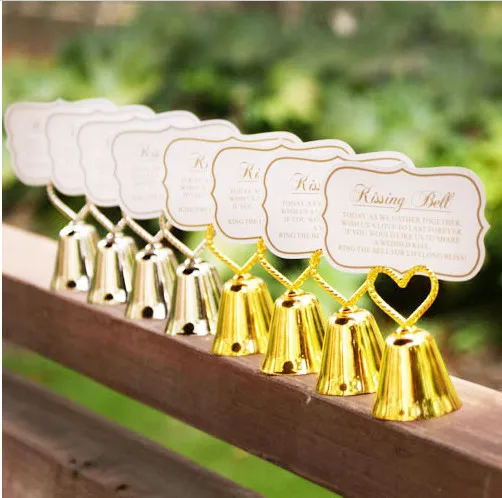 Free-shipping-50pcs-lot-Christmas-party-favor-Kissing-Bell-Place-Card-Holders-in-silver-or-golden (3)
