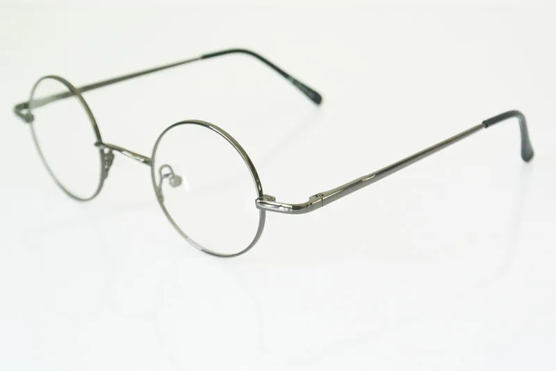 60s Винтаж 37 мм маленькие круглые оправы для очков пружинные петли близорукость Rx способные очки поставляются с прозрачными линзами