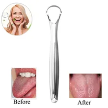 1 шт., нержавеющая сталь, щетка для чистки полости рта, домашний практичный скребок для языка, многоразовый портативный аппарат для свежего дыхания