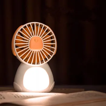 

4000mah Portable Mini Fan 3 Gears LED Light USB Rechargeable Handheld Fans Desktop Air Cooling Conditioner for Home Outdoors