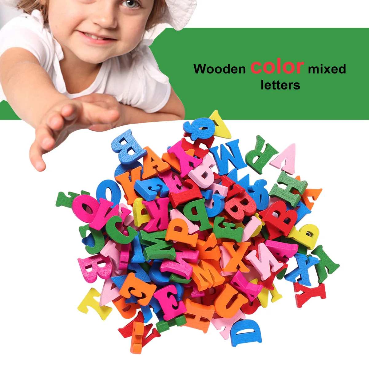 

100Pcs/Pack Decorative Wooden Letters Colorful Wooden Alphabet Wall Letter For Home DIY Party Festival Decoration