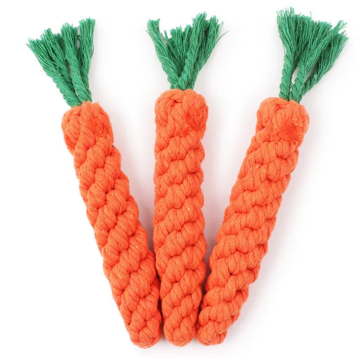 1 шт., игрушка для морковки, собаки 22 см, длинная плетеная хлопковая веревка, жевательные игрушки для щенков, веселая игрушка для тренировки, зеленая веревка, мяч, игрушка для собаки# R5