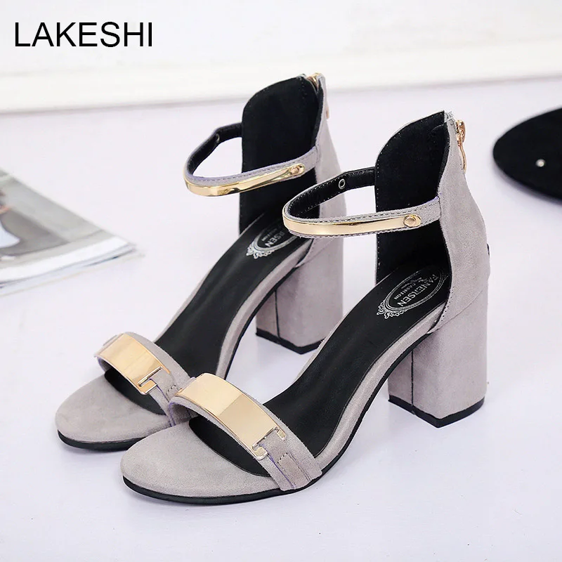 LAKESHI Women Sandals High Heels Fashion Summer Bling Beach Shoes Sexy Ladies Sandals
