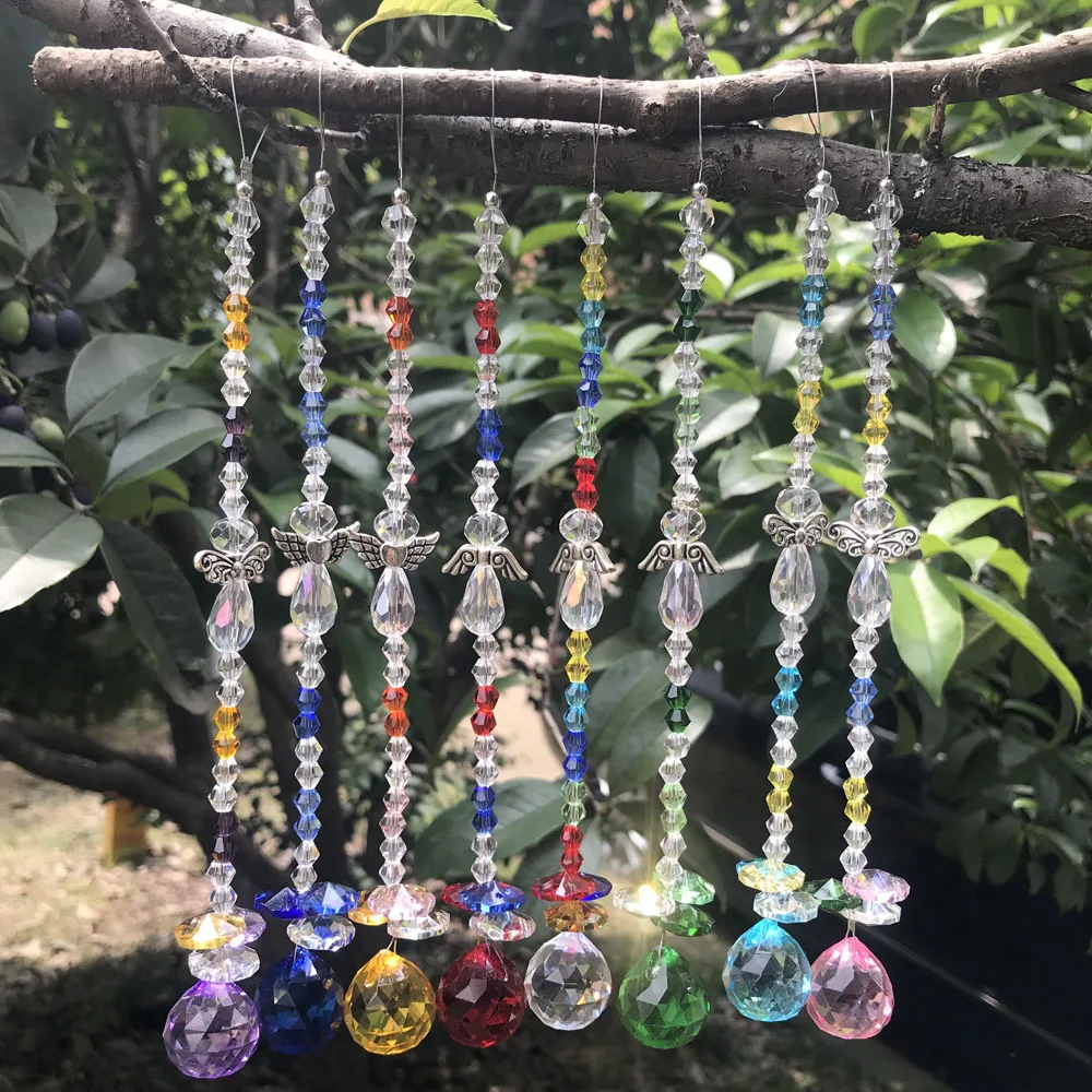 5" Crystal Suncatcher Chandelier Prism Pendant Hanging Decor Feng Shui Ornament 
