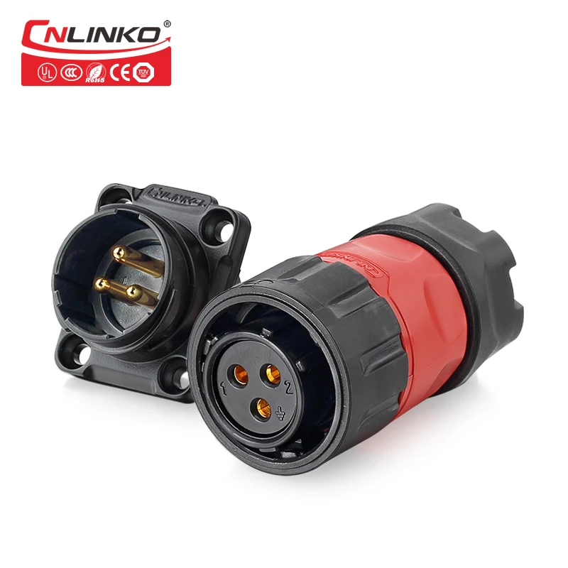 IP67 M20 2pin 3pin 4pin 5pin 7pin 9pin 12pin power signal waterproof connector light solar panel connector LED display connector