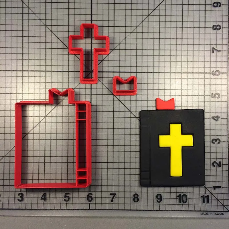 

Religion Series Cookie Cutters Holy Bible Easter Cross Cookie Stamp Decorating Tools Made 3D Printed Biscuit Cutters Cake Moulds
