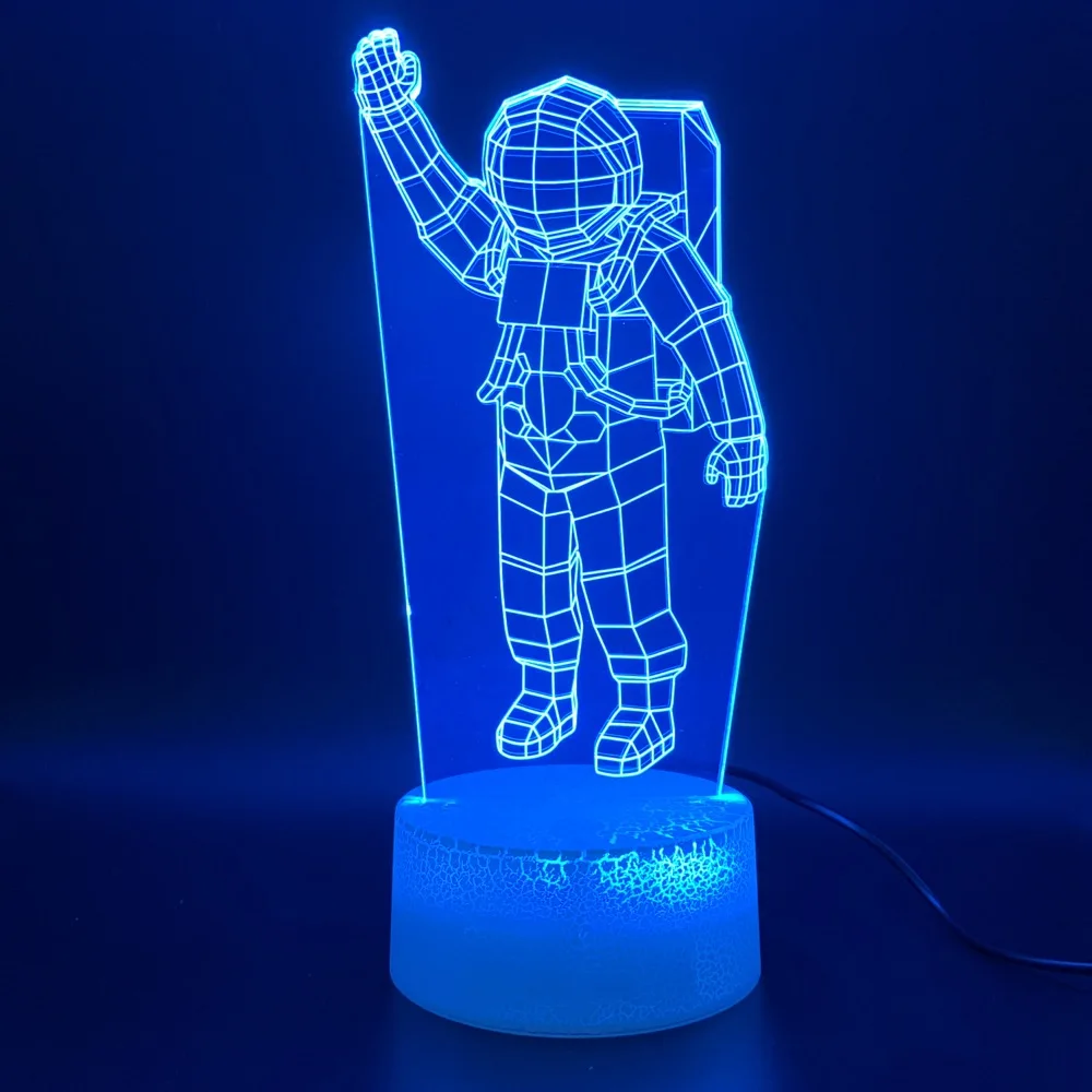 Led Night Light Astronaut Figure Home Decoration 3d Lamp Cosmonaut Holiday Gift for Kids Child Bedroom Novelty Light Spaceman